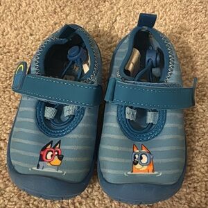 Blue Kids Shoes with Cartoon Design